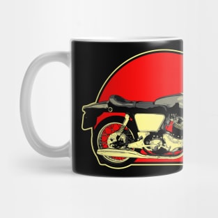 1968 Norton Commando Retro Red Circle Motorcycle Mug